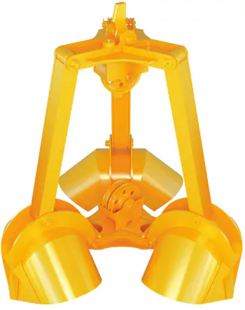 Многочелюстные двухканатные грейферы для подводного черпания