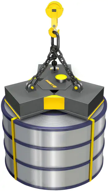 Электромагниты для рулонов и бухт с торцевой стороны