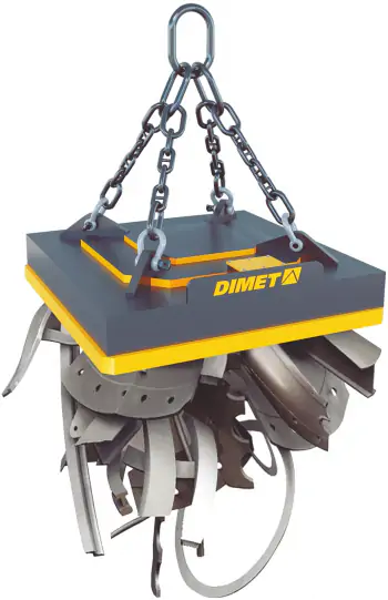 Квадратные электромагниты для зачистки вагонов от металлолома