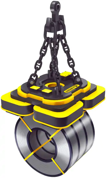 Электромагниты для рулонов и бухт с торцевой и боковой стороной