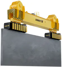 Магнитная траверса для мягкого кантования слябов