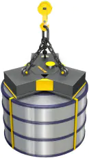 Электромагниты для рулонов и бухт с торцевой стороны