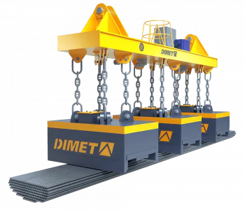 Магнитная траверса для перемещения бунтов катанки и арматуры