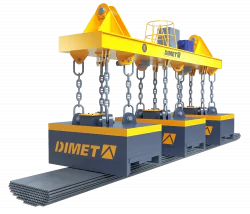 Магнитная траверса для перемещения бунтов катанки и арматуры