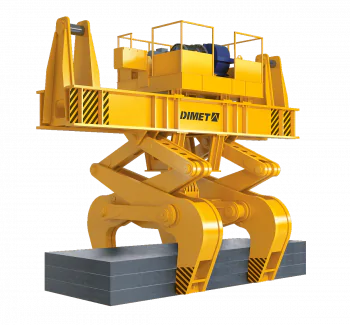 Клещевой захват для пачки слябов