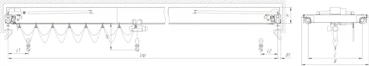 Краны мостовые однобалочные опорные