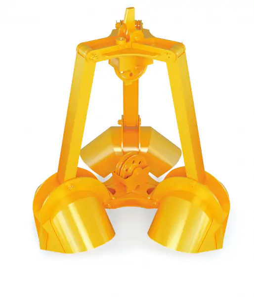 Грейферы многочелюстные двухканатные подводного черпания