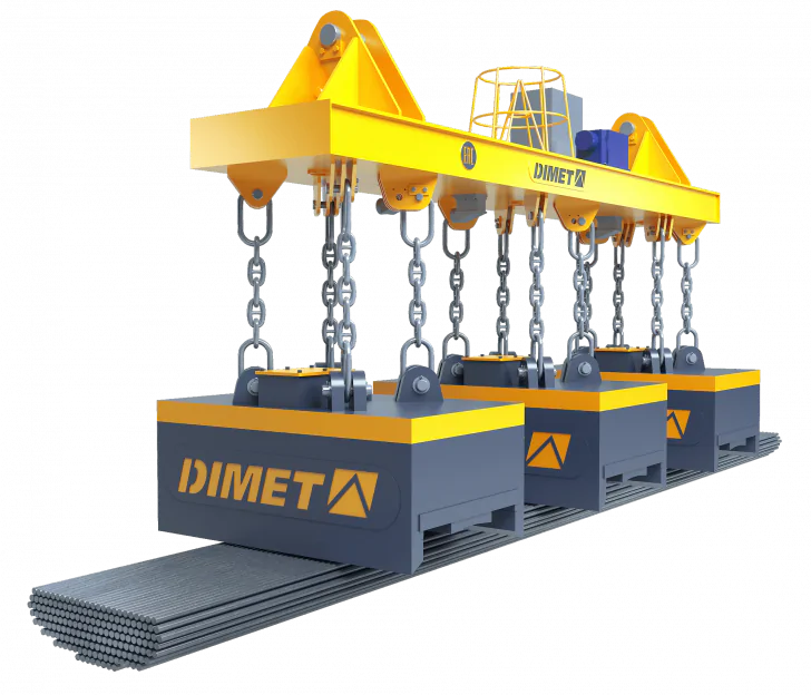 Магнитная траверса для перемещения бунтов катанки и арматуры