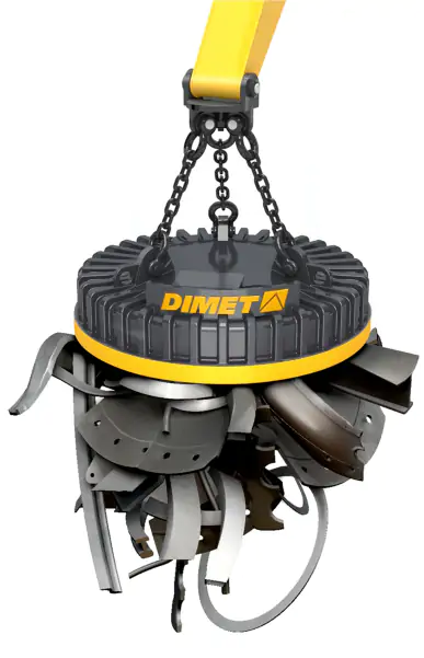 Электромагнит ЭМГ-НС для тяжелого металлолома, пакета, чушки