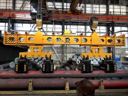 Магнитная траверса для круглой заготовки и пачек арматуры