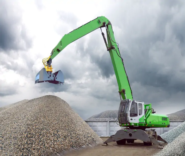 Гидравлический двухчелюстной грейфер для сыпучих грузов