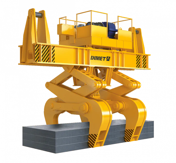 Клещевой захват для пачки слябов