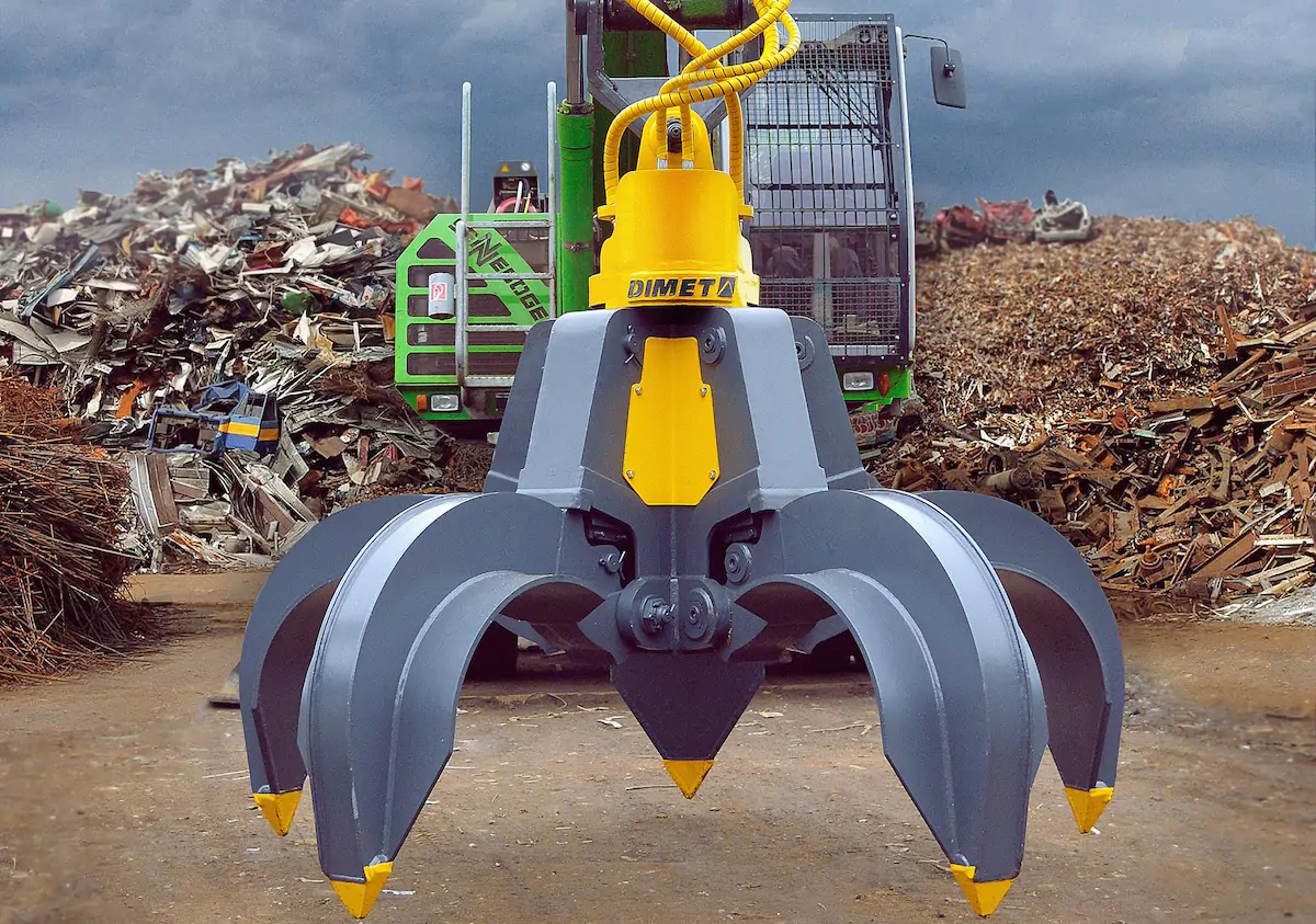 Гидравлический грейфер для мобильных перегружателей