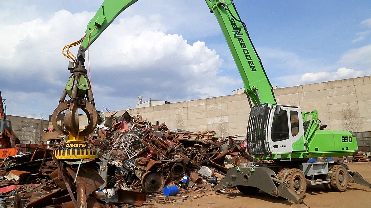 Электромагниты ЕМГ SM на тестовой площадке Sennebogen